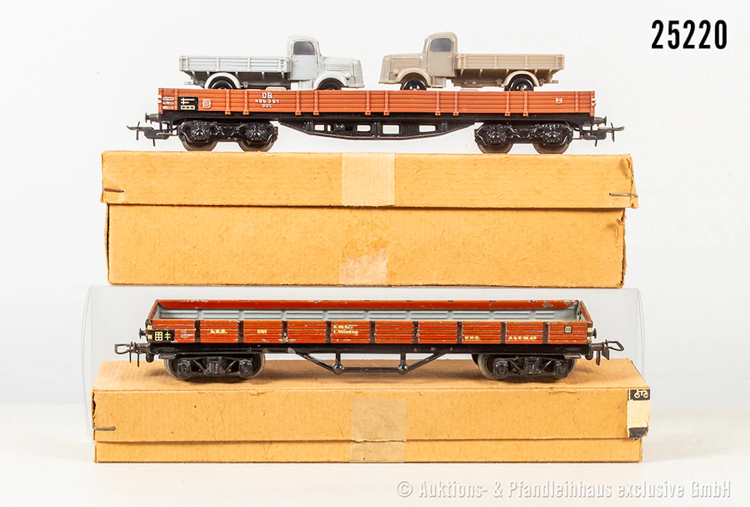 Märklin H0: 391 & 391/2 Nierderbordwagen, 1x mit 2 MB 3500, Z 2, OVP