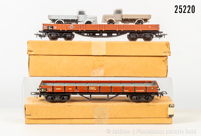 Märklin H0: 391 & 391/2 Nierderbordwagen, 1x mit 2 MB 3500, Z 2, OVP