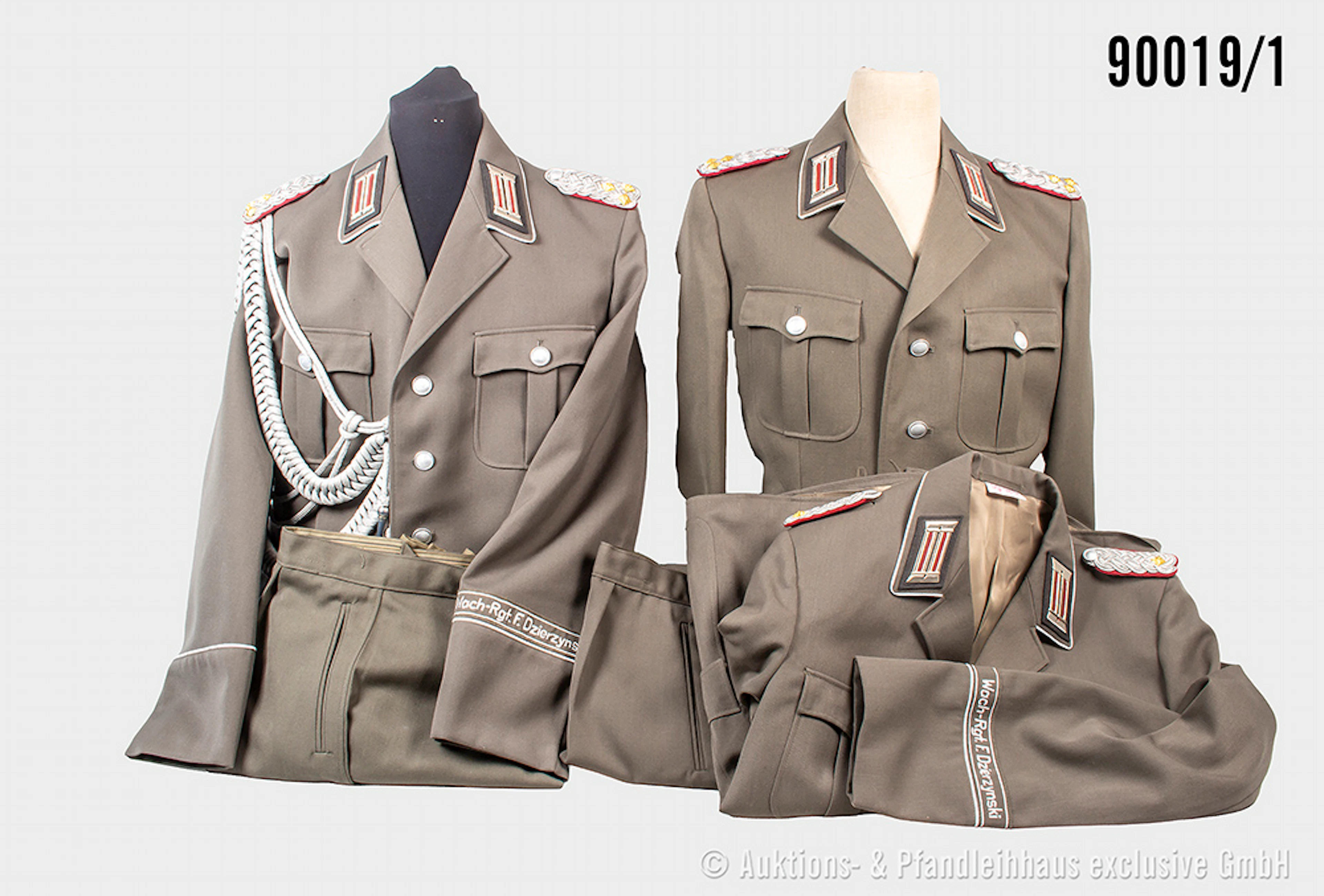 Konv. 6 Uniformen NVA "Wach-Regiment F. Dzierzynski" (Hosen und Jacken