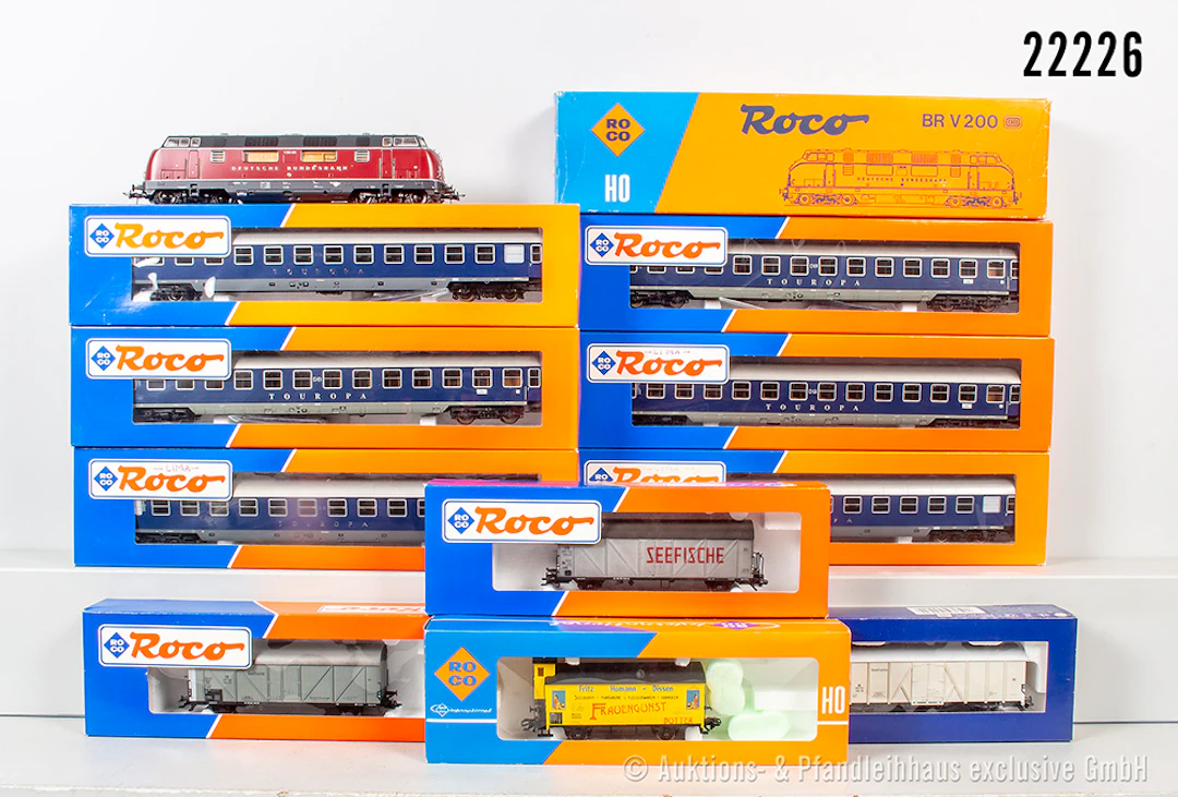 Roco H0: 43522 Diesellok, DB, BN V200 035 & 10x Wagen, Z 1, OVP