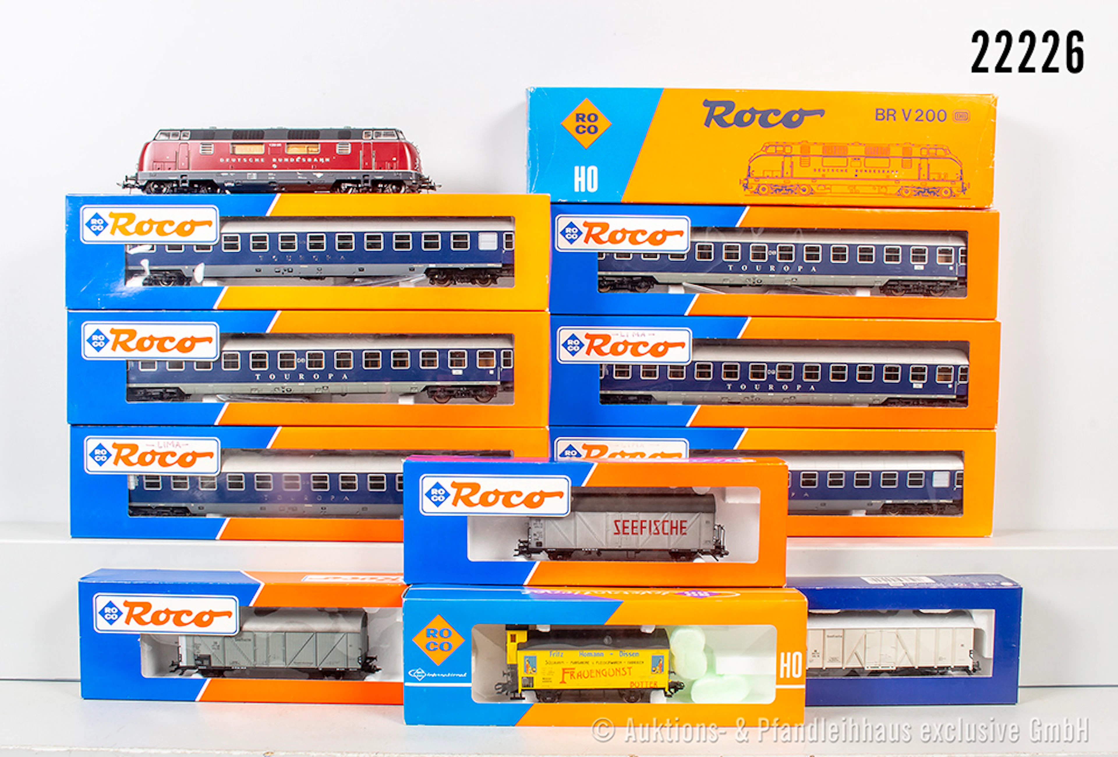 Roco H0: 43522 Diesellok, DB, BN V200 035 & 10x Wagen, Z 1, OVP