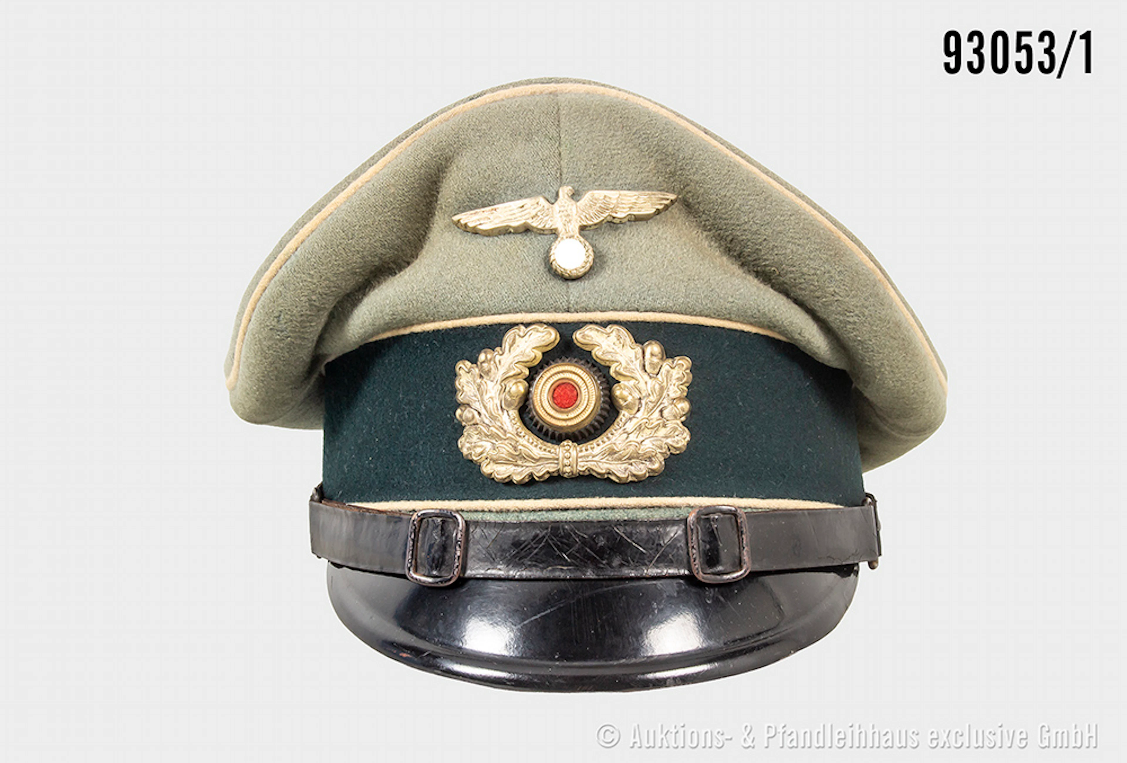 Schirmmütze für Mannschaften der Infanterie, komplett mit Effekten