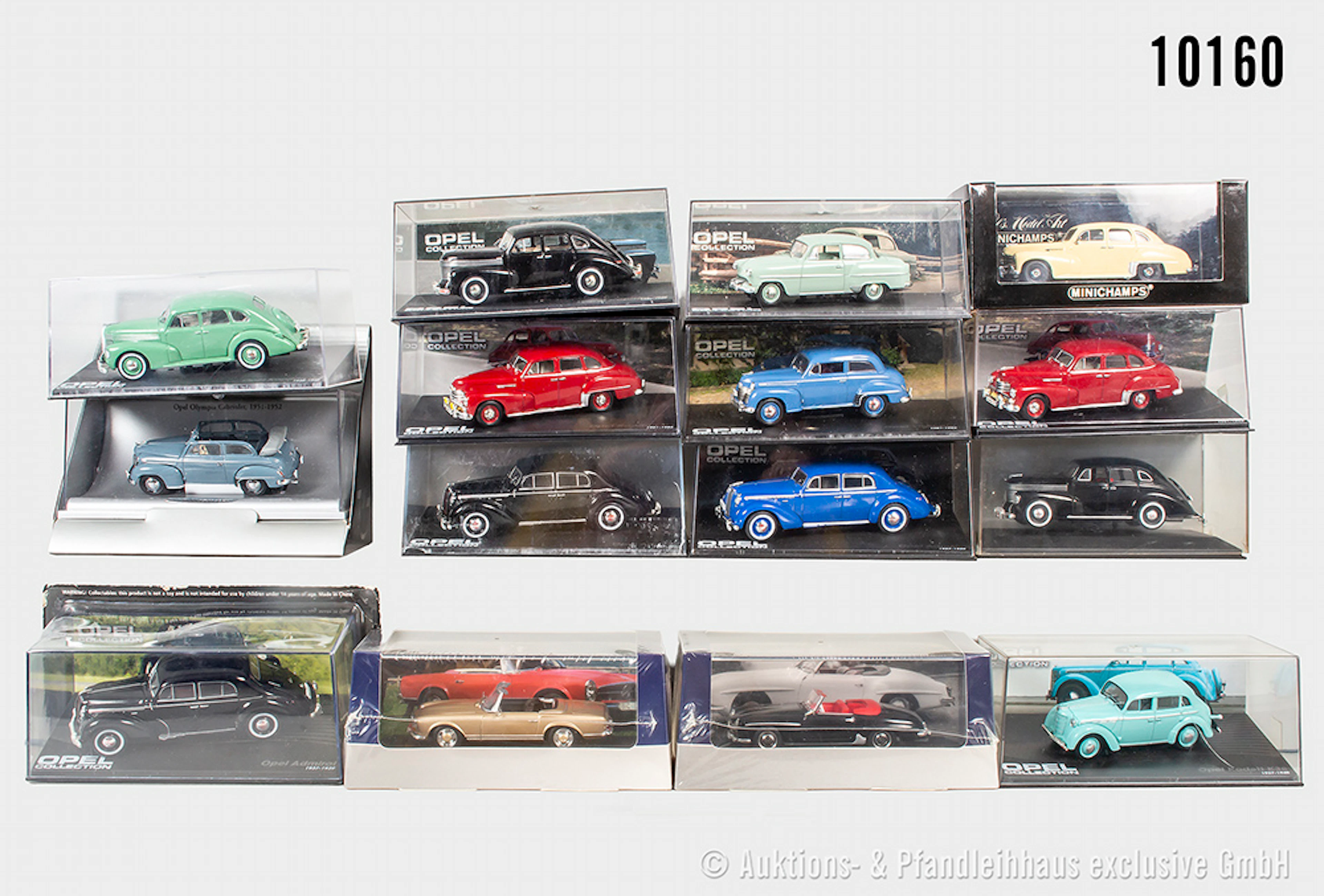 Konv. Modellautos, Opel, dabei Minichamps, Edition Atlas usw., Metall