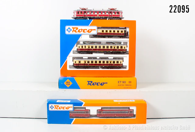 Roco H0: 43018 Schienenbus, DB, BR 98 + Beiwagen & 04185A E-Triebwagen