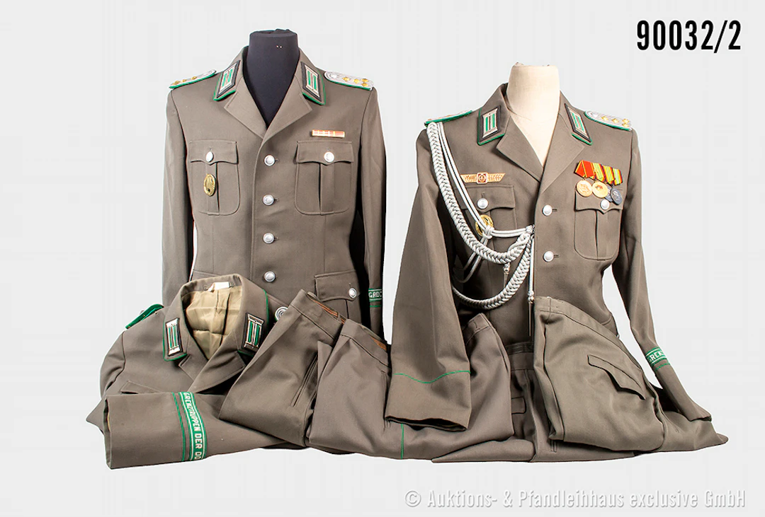Konv. 6 Uniformen DDR Grenztruppen (Hosen und Jacken), diese komplett