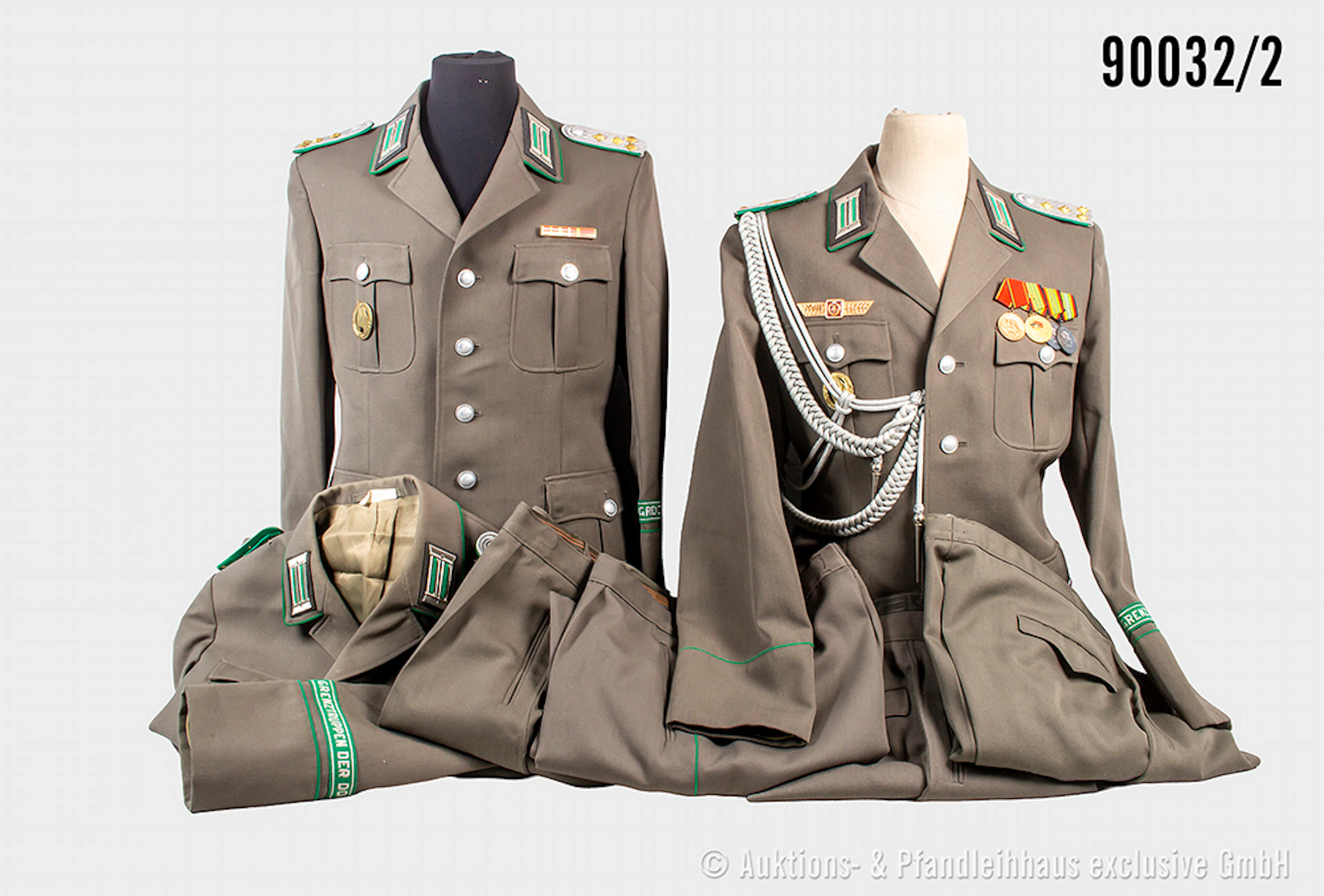 Konv. 6 Uniformen DDR Grenztruppen (Hosen und Jacken), diese komplett