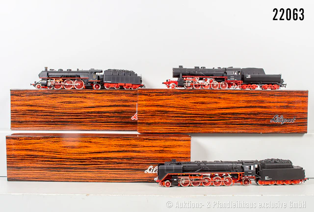 3x Liliput H0 Dampflok, DRG: 4501, BN 45 001 & 4502, BN 527059 & 1804