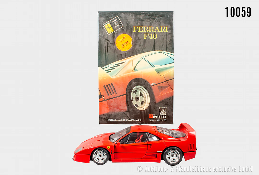 Pocher Ferrari F40, Bausatzmodell K55 montiert, aufwendige Fertigung