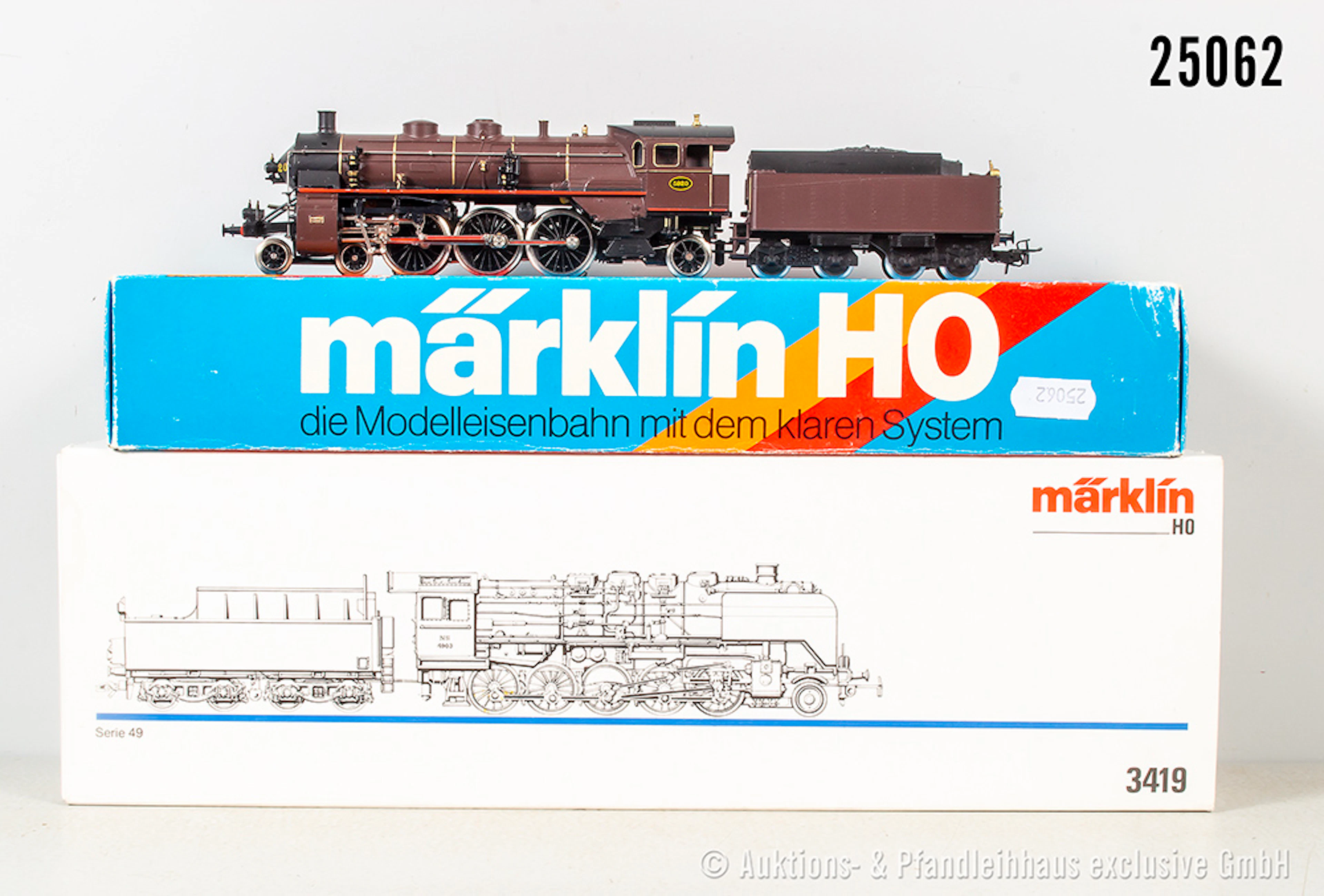 2x Märklin H0, Dampflok: 3419, NS, BN 4903, digital & 3111, SNCB
