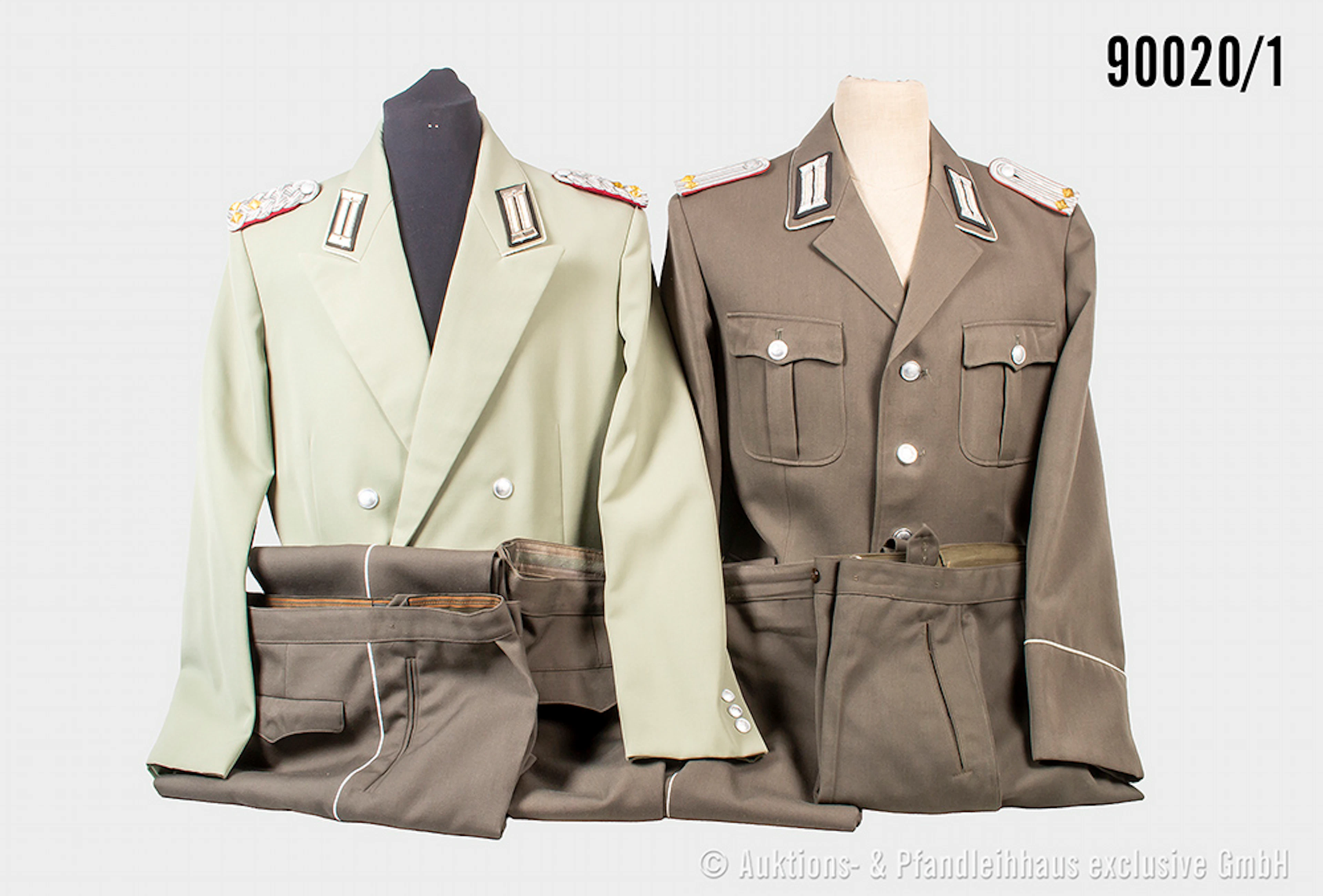 Konv. 13 Uniformen NVA (Hosen und Jacken), davon 6x mot. Schützen