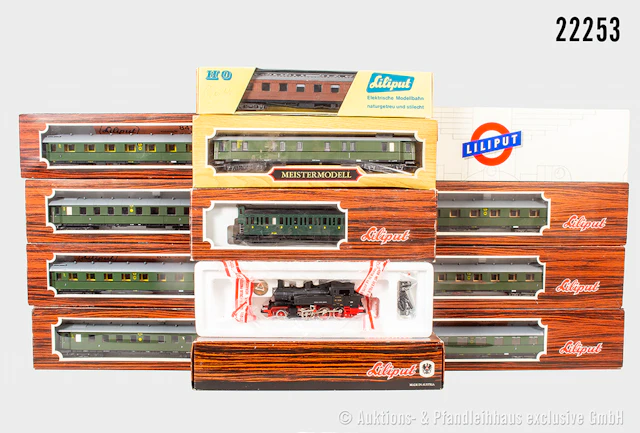 Liliput H0 Personenzug: 9102 Dampflok, DRG, BN 91 1008 & 11x Wagen, Z 1-3, OVP