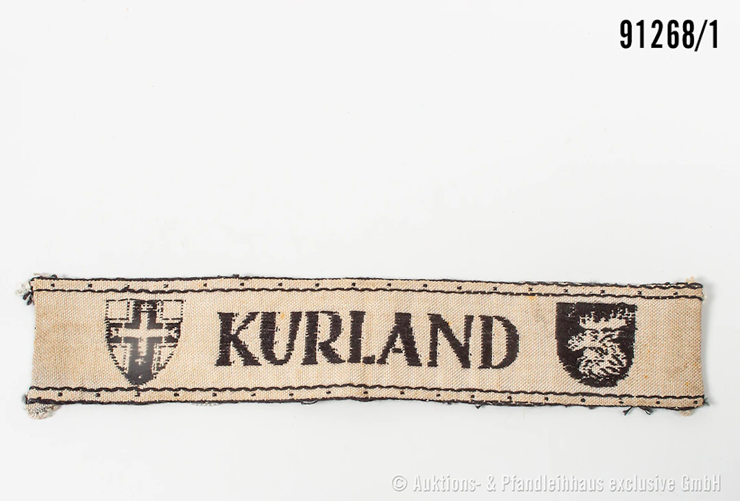 Ärmelband Kurland, L ca. 20 cm, guter Zustand mit Alters- und Tragespuren