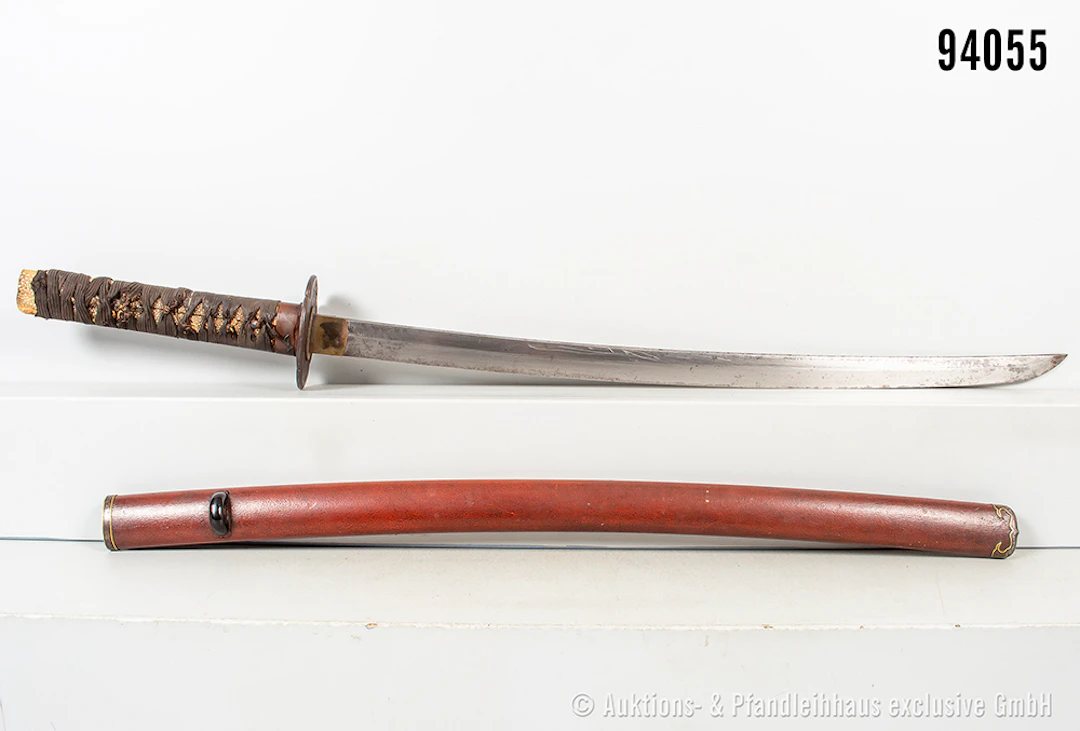 Japan Katana, dazugehörige Scheide, der Knauf fehlt, L ca. 81 cm