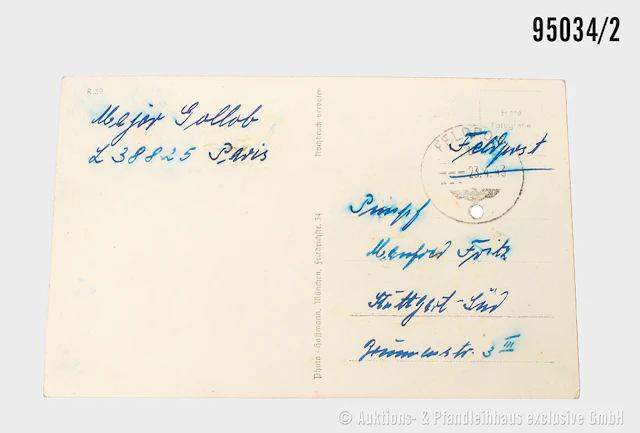 Hoffmann Ritterkreuzträger-Postkarte, Schwerterträger Major Gordon