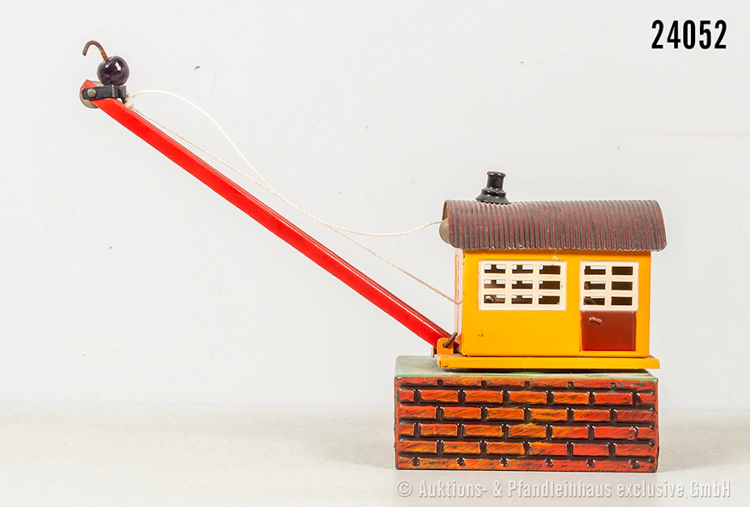 Märklin H0: 463 Märklin Drehkran mit Mauersockel, Version 1940, Lackschäden