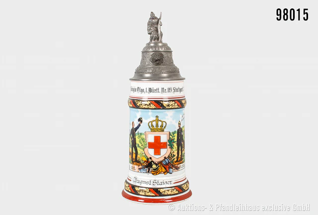 Württemberg, Reservistenkrug des Sanitäter August Staiger, im Grenadier-Regiment