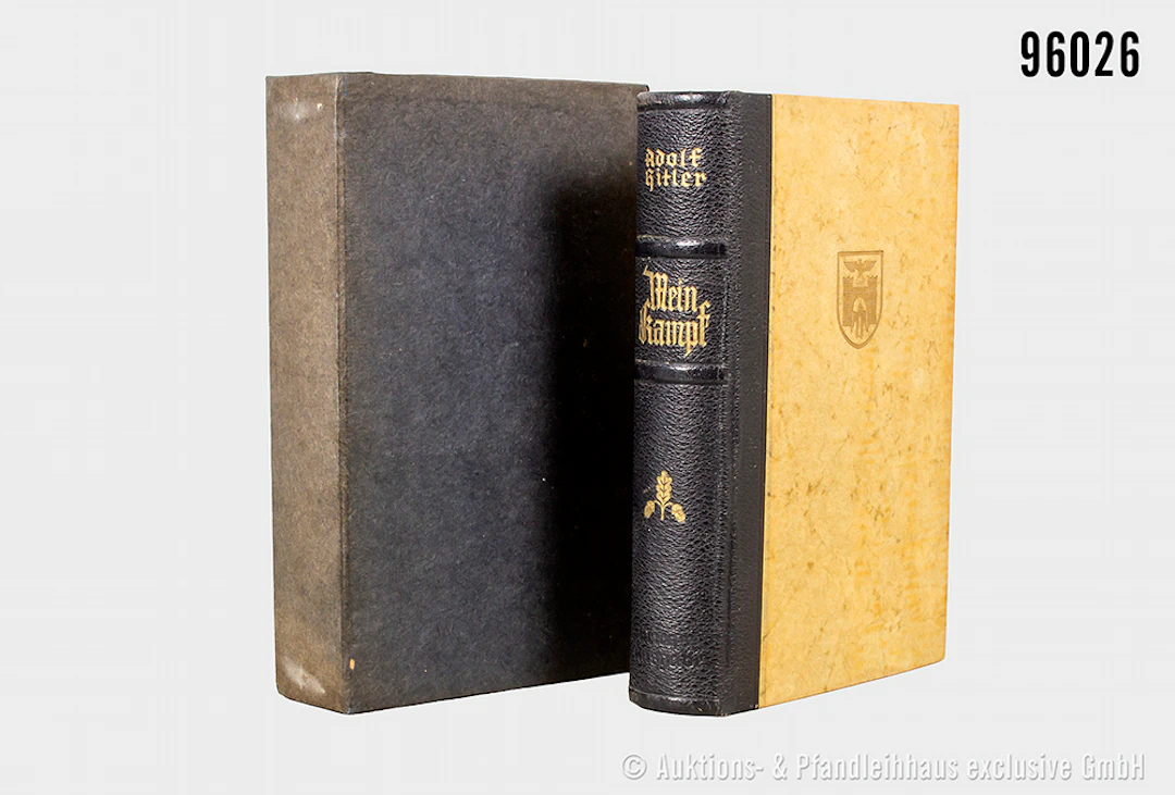 Adolf Hitler "Mein Kampf", Halblederausführung von 1940, Münchner