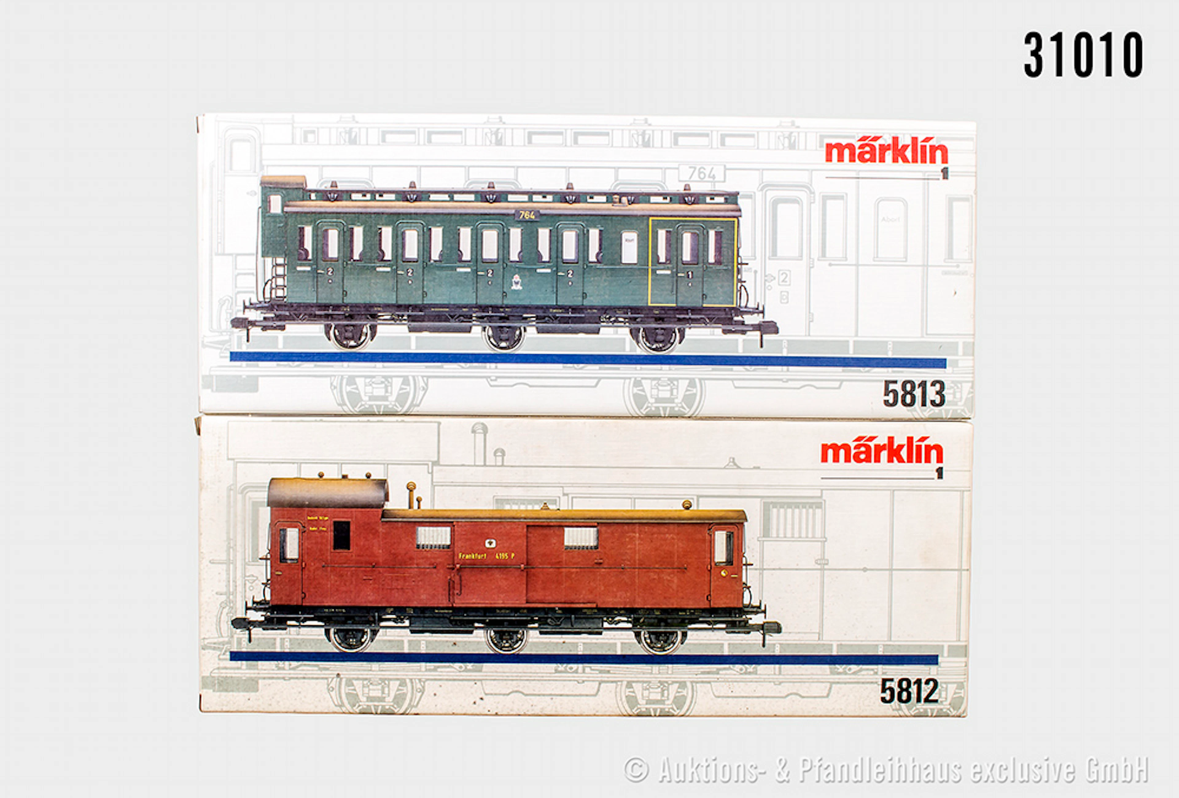 Märklin Spur 1: 5812 Gepäckwagen & 5813 Personenwagen, KPEV, Z 1, OVP