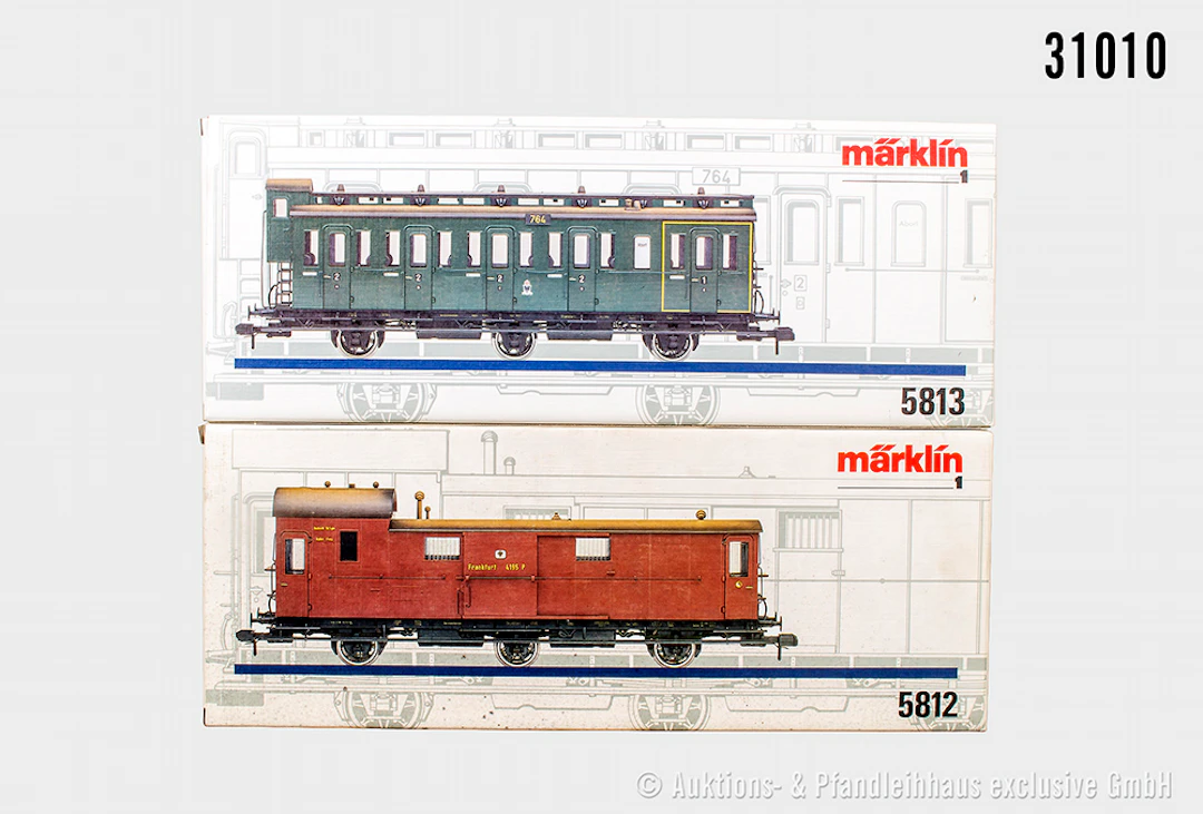 Märklin Spur 1: 5812 Gepäckwagen & 5813 Personenwagen, KPEV, Z 1, OVP