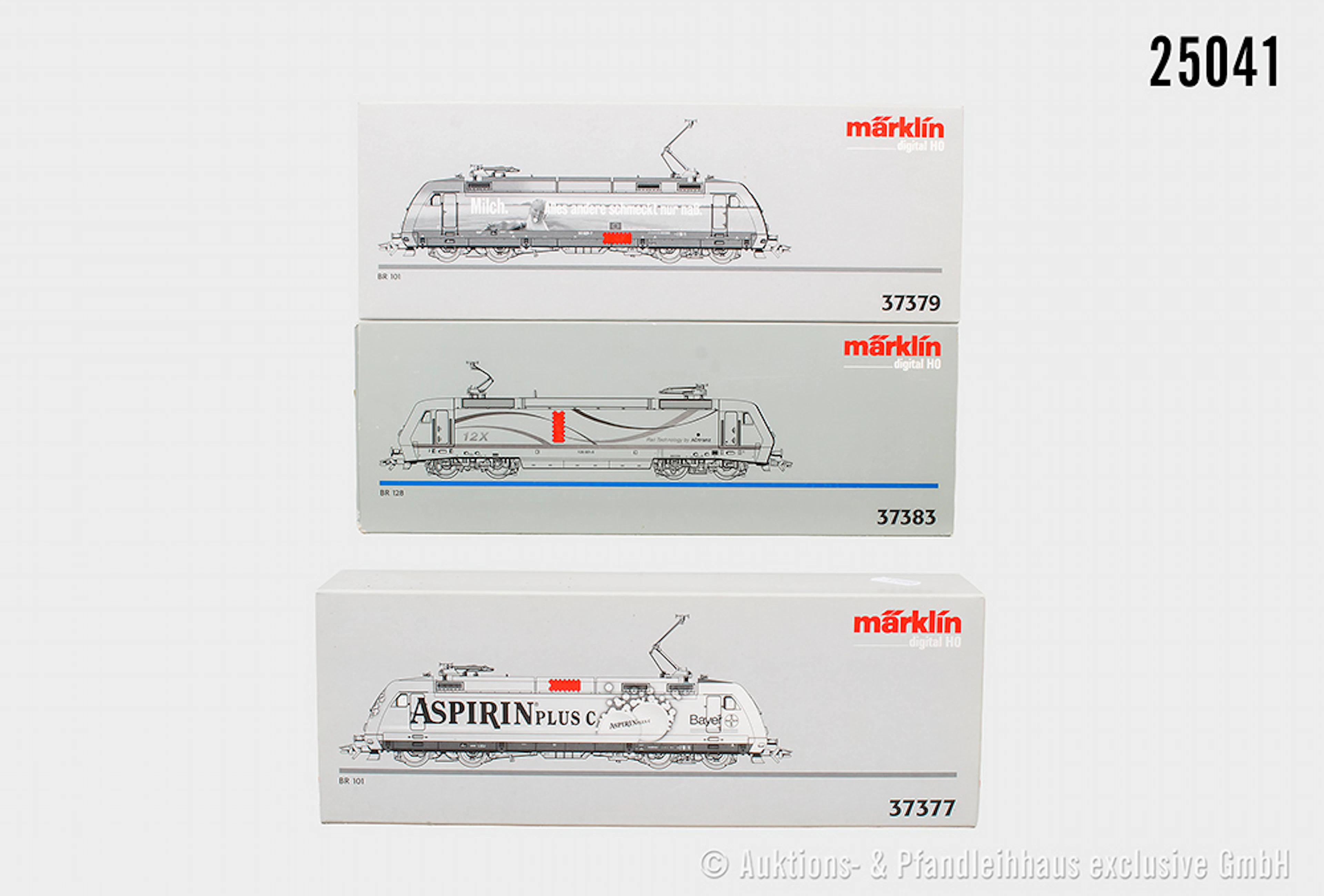 3x Märklin digital H0, E-Lok, DB/ADtranz: 37377, BR 101 & 37379, BN