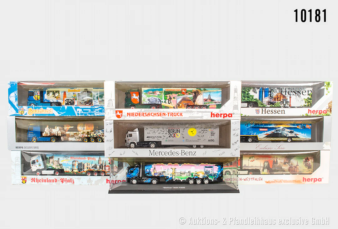 Herpa H0 Modellfahrzeuge, Lkw, dabei Olympische Spiele Berlin 2000