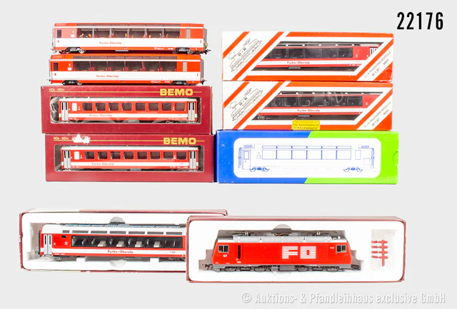Bemo H0m Personenzug, FO: 1262 207 E-Lok, BN 107 & 8x Wagen, Z 1-3, überw. OVP