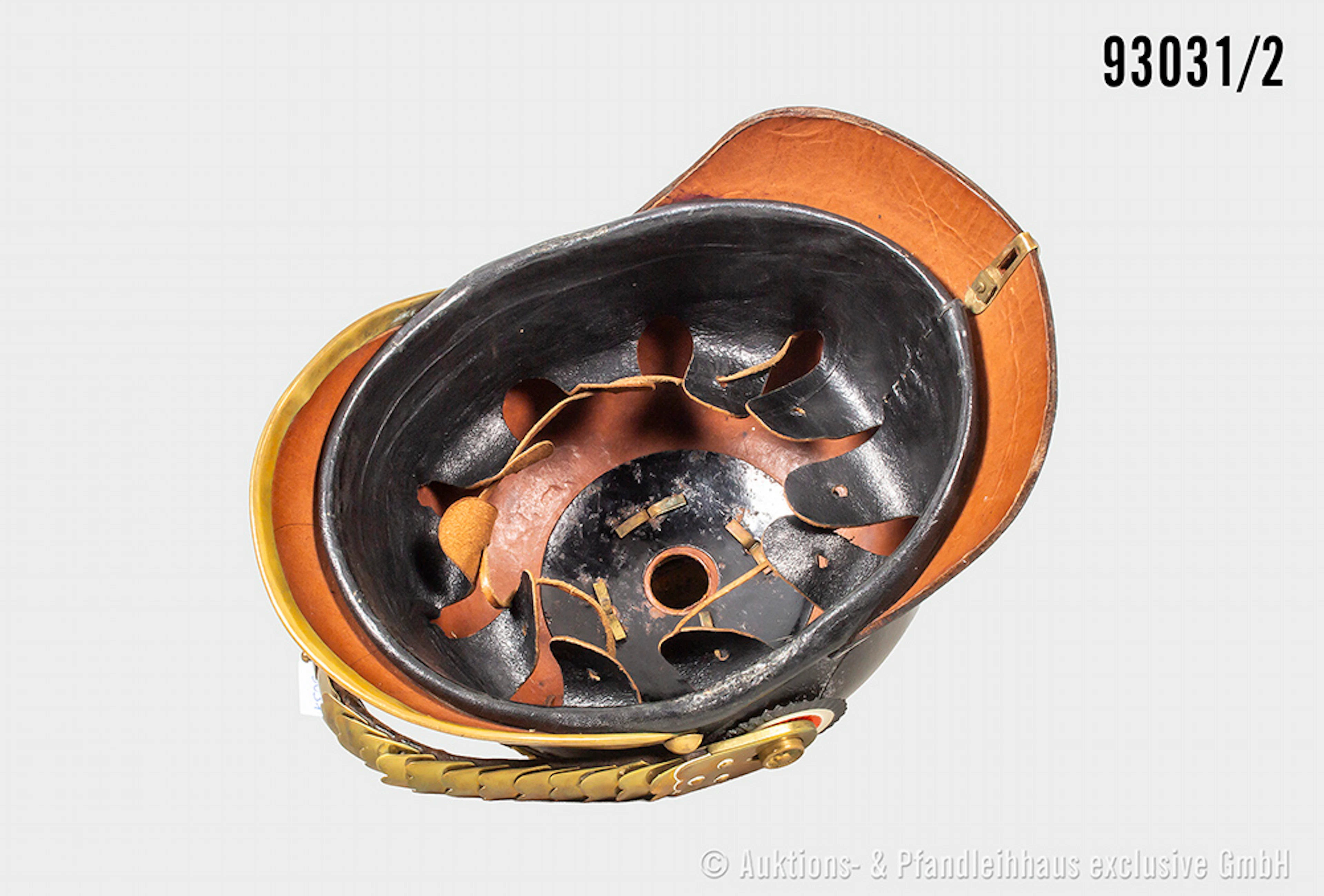 Preußen, Pickelhaube für Mannschaften der Feldartillerie, komplett
