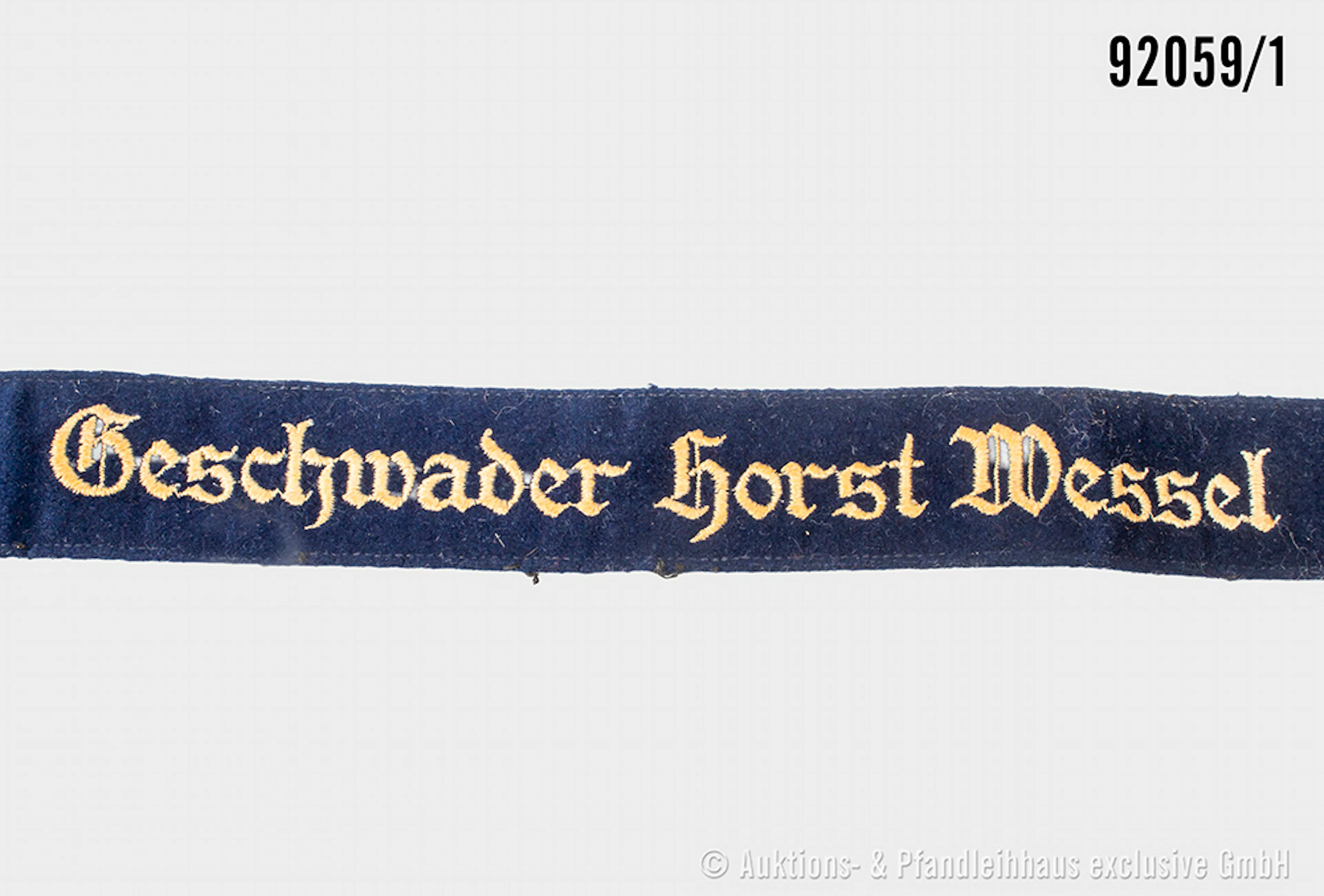 Ärmelband für Mannschaften "Geschwader Horst Wessel", L ca. 37 cm