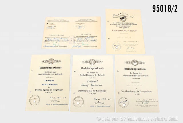 Dokumentennachlass des Trägers DKiG und Inhaber des Ehrenpokal, Hauptmann