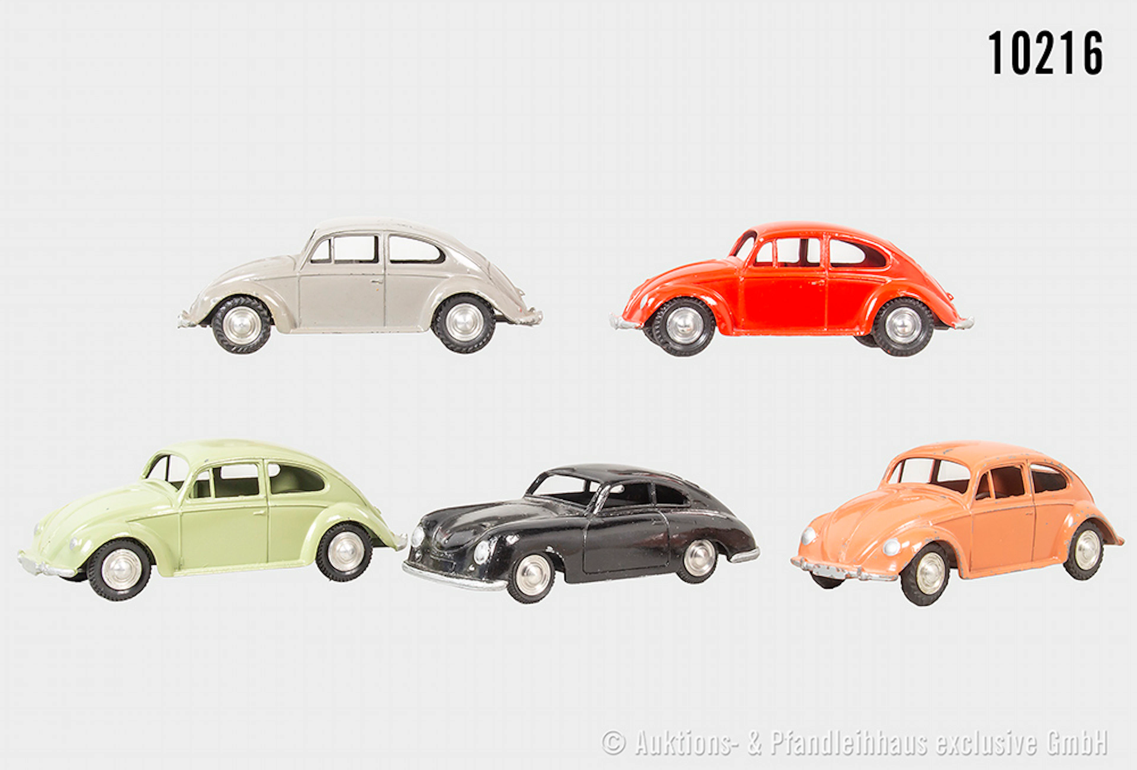 Märklin Modellfahrzeuge, 4x VW Käfer, unterschiedliche Ausführung