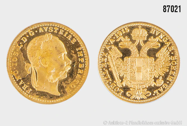 Österreich Ungarn Goldmünze, NP 1 Dukat 1915, Gold 986, ca. 3,49 g