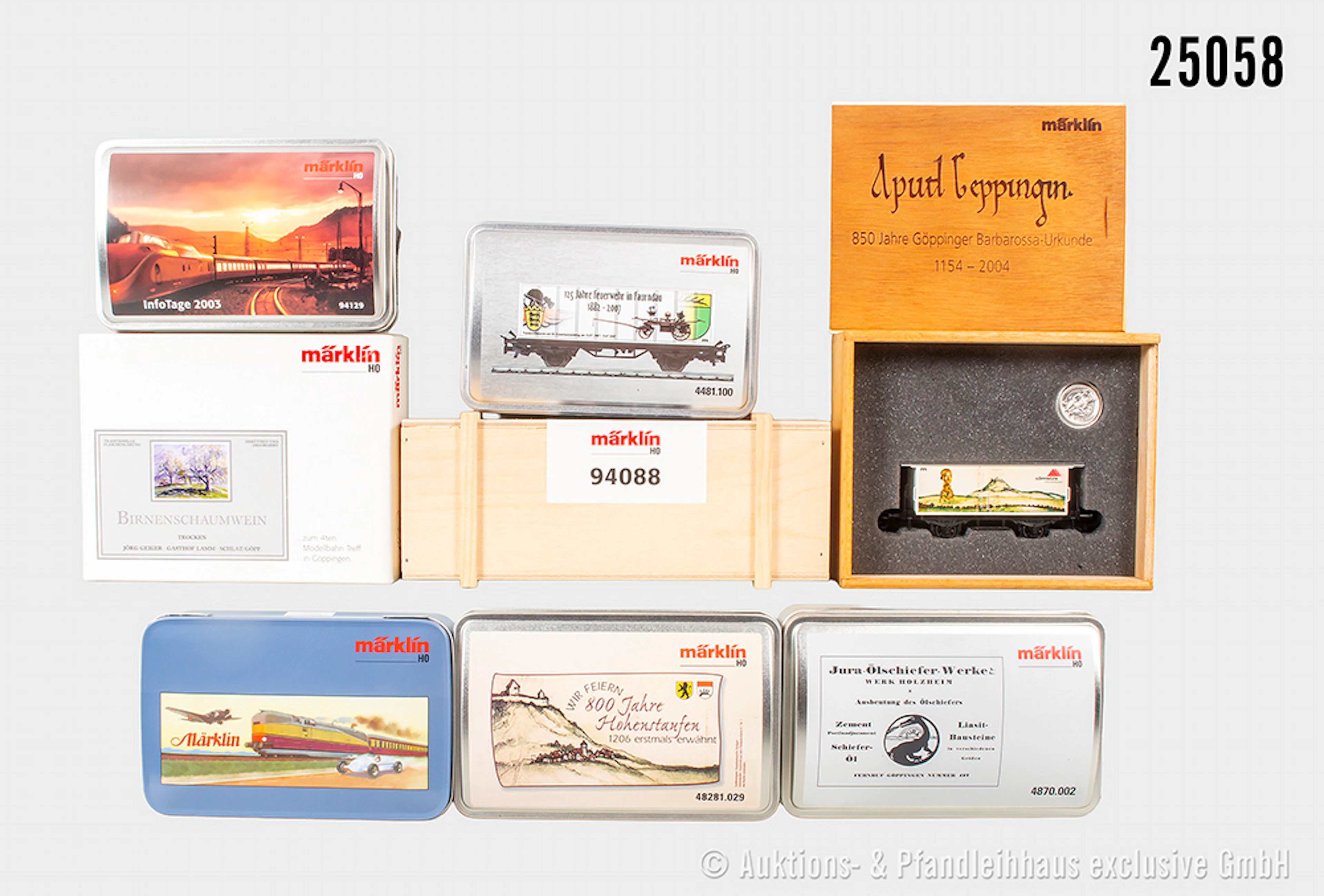 Märklin H0 Sonderwagen: 94129, 94088, 94270, 4870.002, 4481.100, 48281.029
