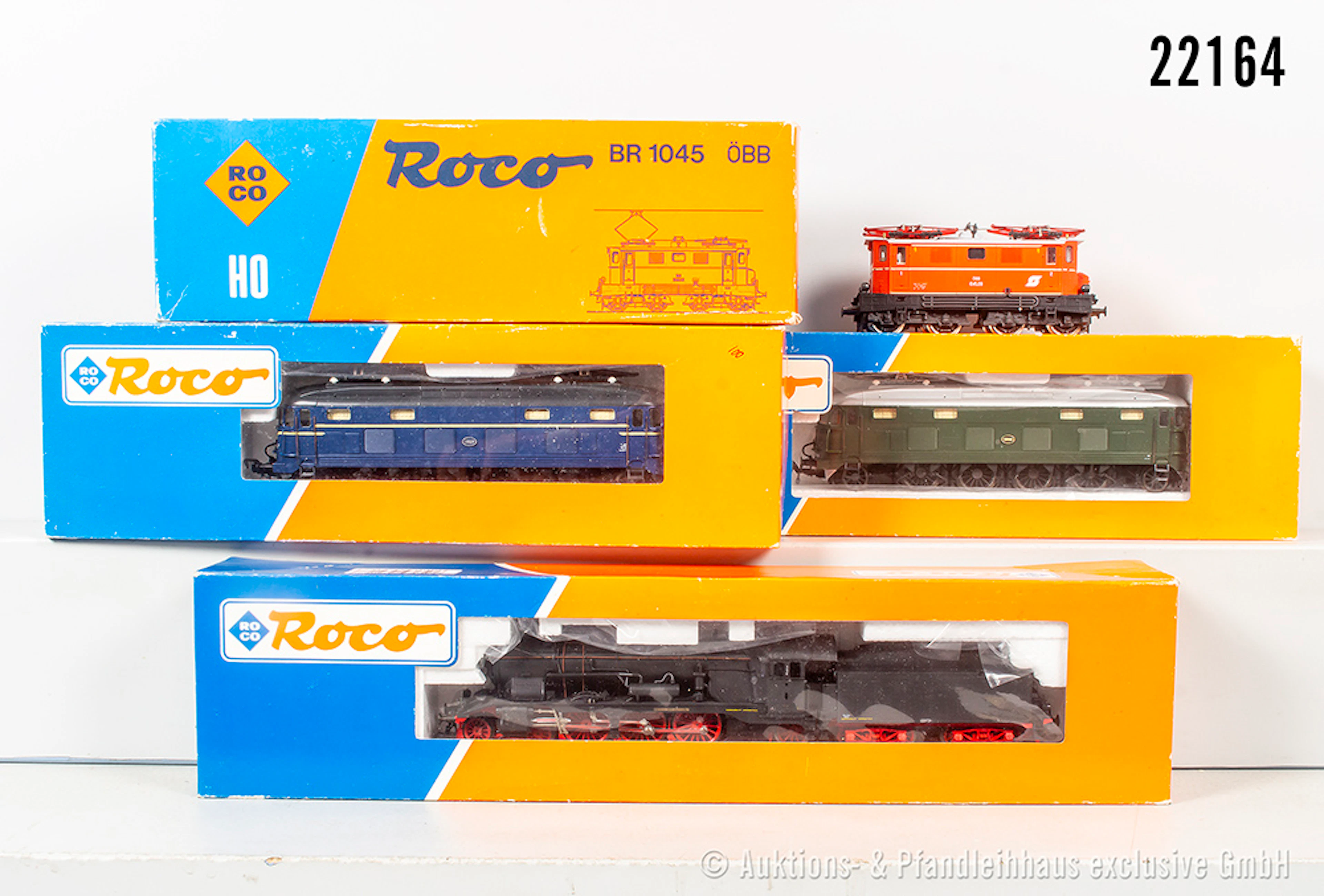 4x Roco H0: 43533 E-Lok, ÖBB, BN 1045 09 & 43218 Dampflok, Kl. C