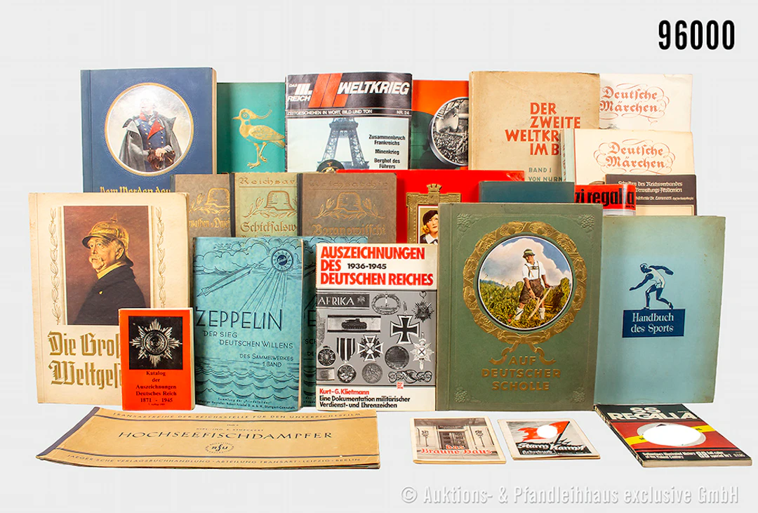 Konv. überw. Sammelbilderalben und Militaria-Literatur, VK und NK