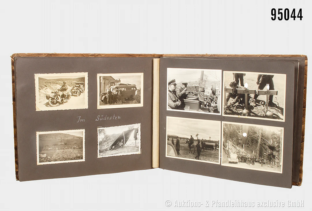Fotoalbum Waffen-SS 2. WK, eines Angehörigen der LAH, mit ca. 145