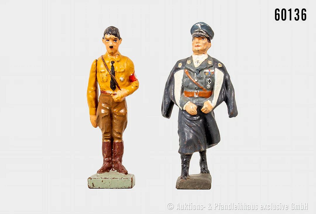 Lineol A. Hitler stehend mit beweglichem Grußarm und Lineol Göring
