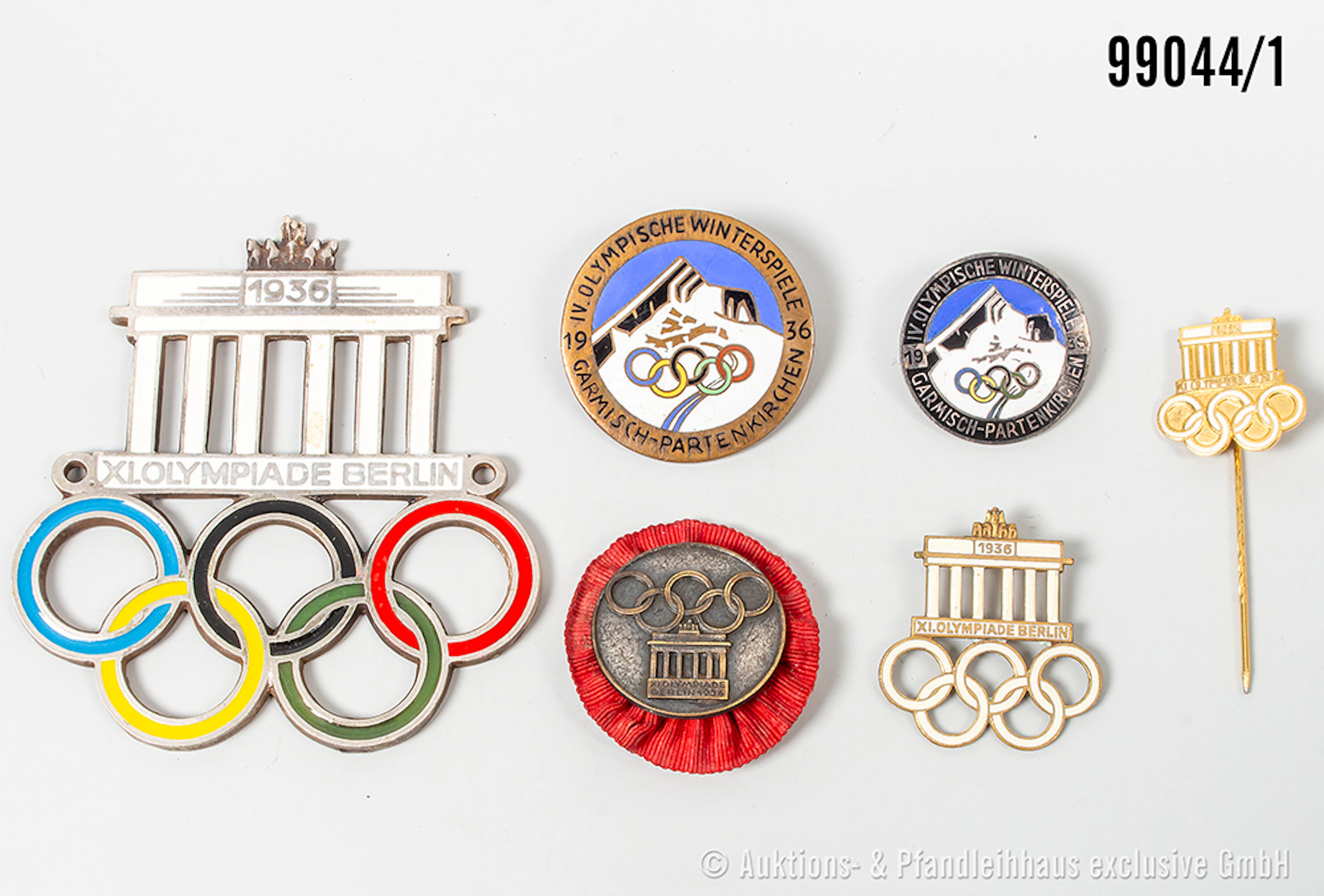 Konv. 6 Abzeichen Olympiade 1936, Teilnehmer-Plakette für das internationale