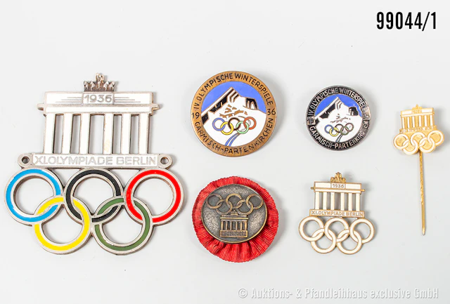 Konv. 6 Abzeichen Olympiade 1936, Teilnehmer-Plakette für das internationale