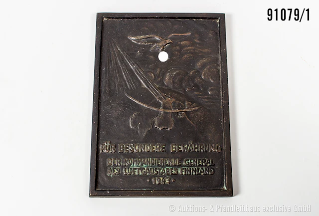 Luftgaustab Finnland, Ehrenplakette für besondere Leistungen 1943