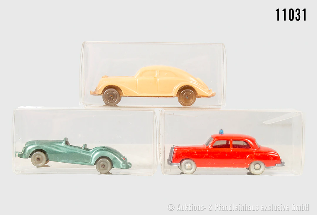 Wiking H0 Modellfahrzeuge, 105/20, 107/1A und 1041/1A, meist Z 1