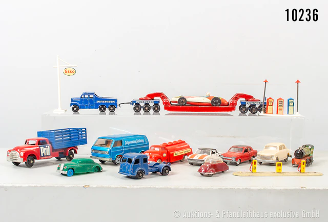 Konv. Modellautos, dabei Lego, Schuco, Siku usw., Kunststoff/ Metall