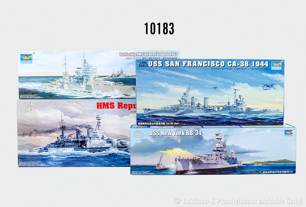 Trumpeter Militärschiff-Bausätze, 05310, 05324, 05339 und 05312, 1:350