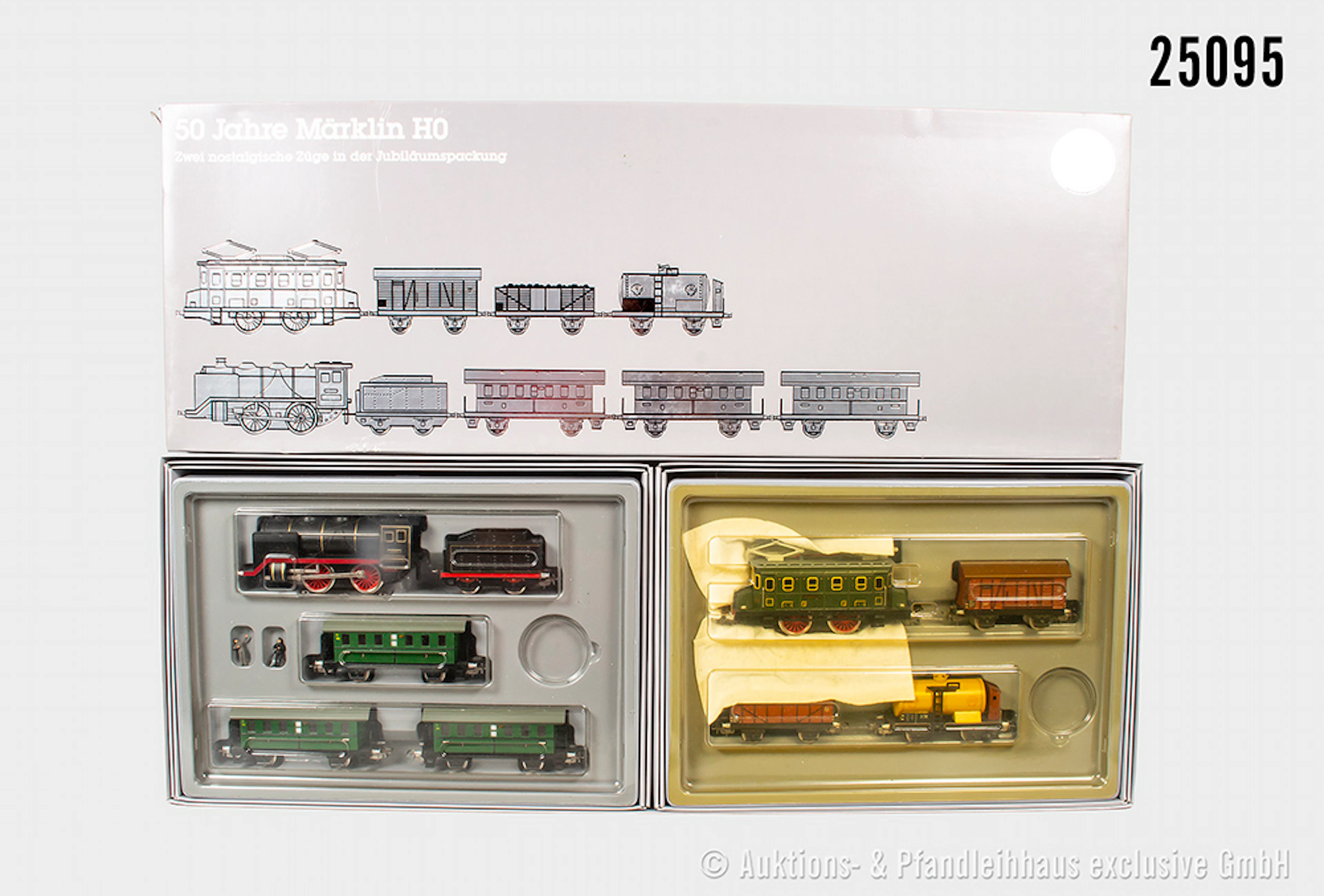 Märklin H0: 0050 Zug-Set "50 Jahre Märklin", verharzt, Z 1, OVP