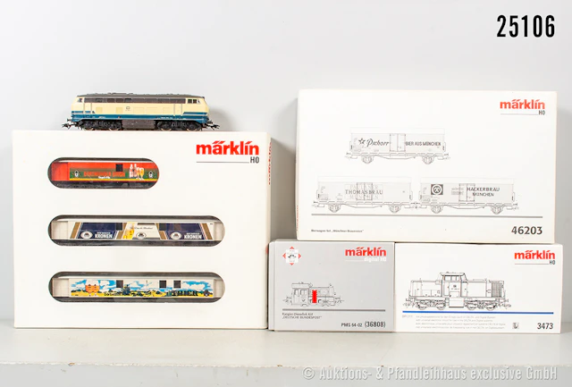 Märklin digital H0: 3x Diesellok, 3473, DB, BN 211 286-0 & 36808 (grün)