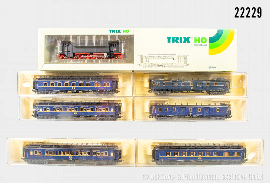 Trix H0: 22510 Diesellok, DRG, BN V32 01 & 6x Wagen ZIWL, Z 1-2, OVP