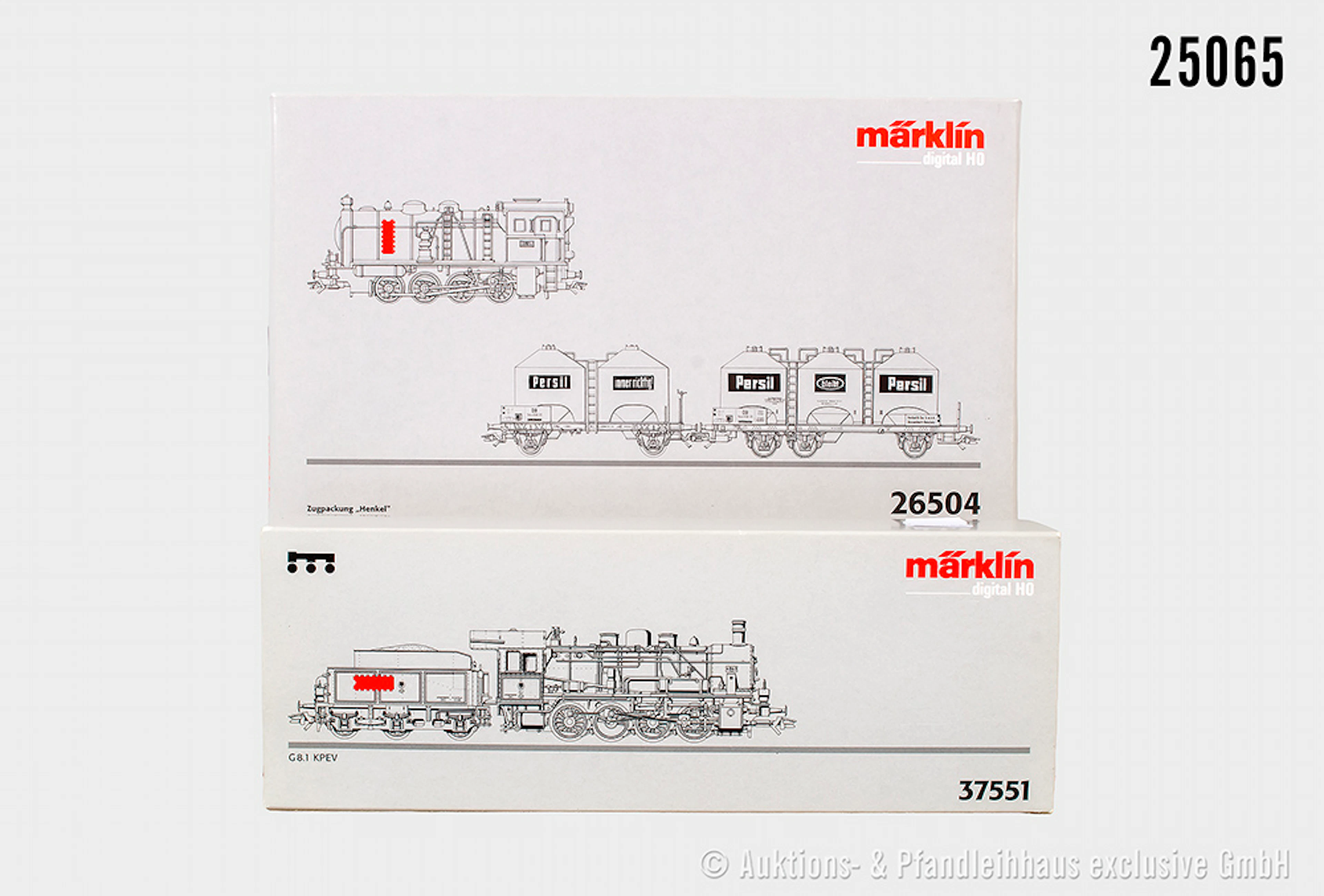 Märklin digital H0: 37551 Dampflok G8.1, KPEV, BN 4943 & 26504 Zugpack