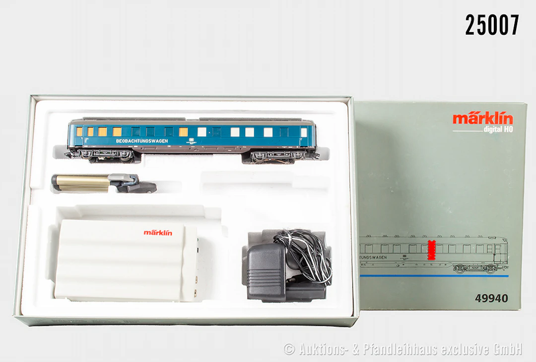 Märklin digital H0: 49940 Video-Beobachtungswagen, 2 Kabel fehlen, Z 2, OVP