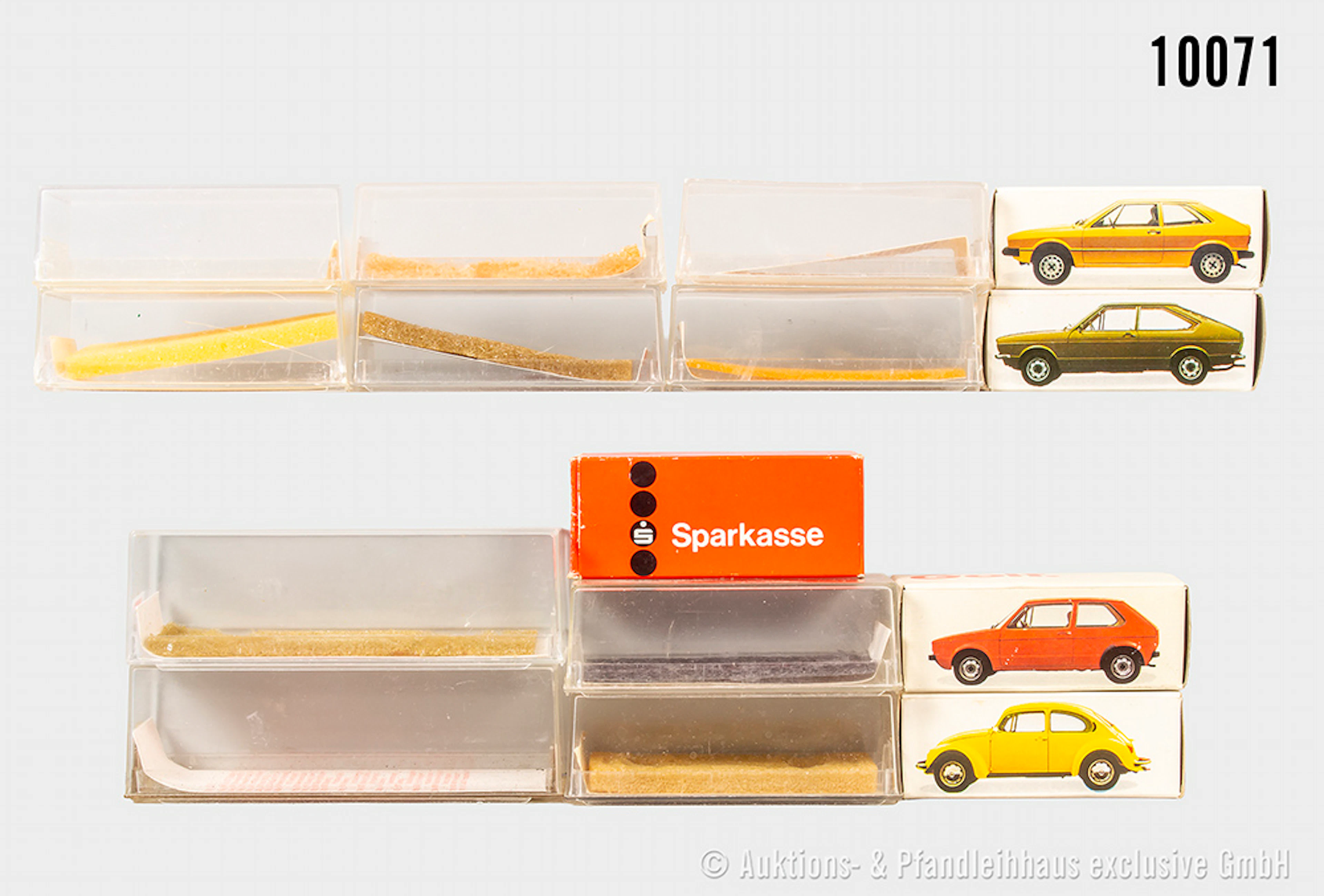 Konv. Schuco Leerverpackungen, dabei Originalkartons und Plastikkästen