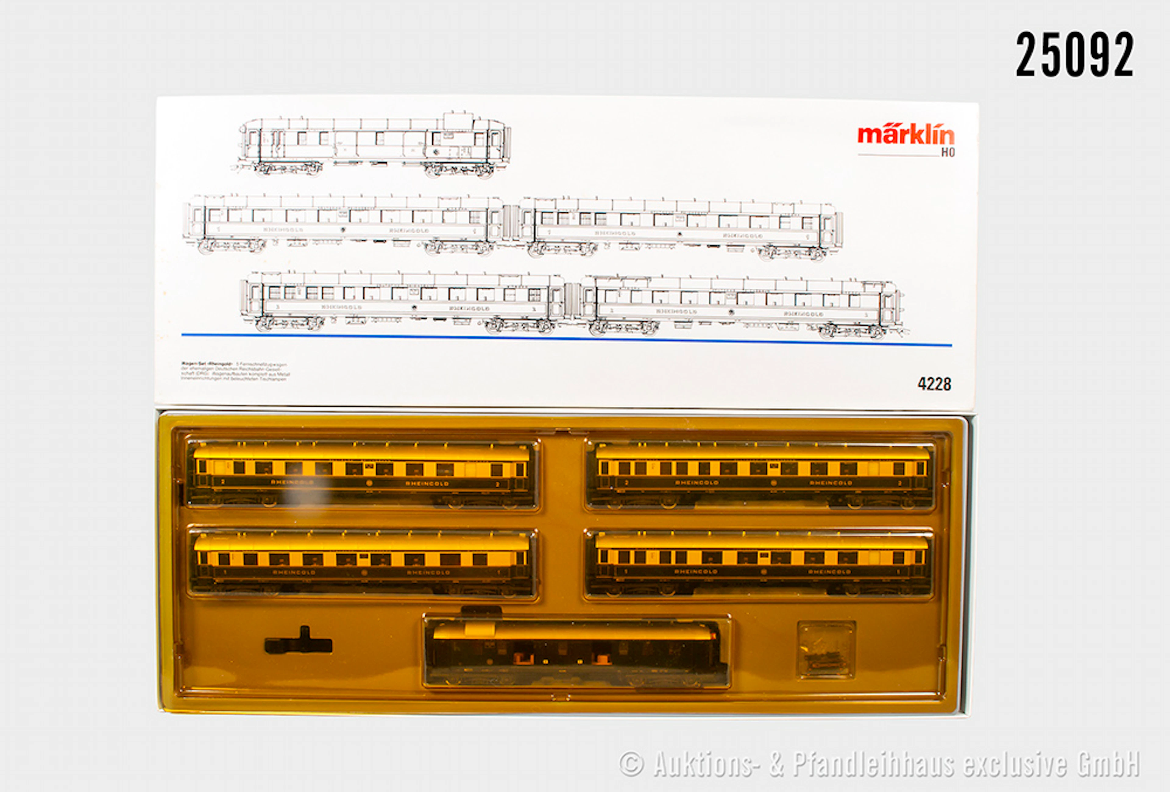 Märklin H0: 4228 5-tlg. Wagen-Set "Rheingold", DRG, Z 1-2, OVP