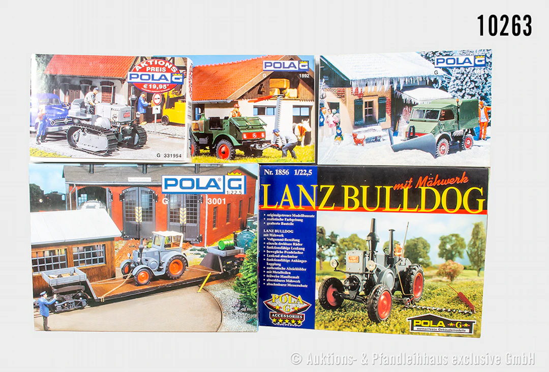 Pola G Bausätze, 1856 Lanz-Bulldog, 3001 Tieflader mit Lanz-Traktor